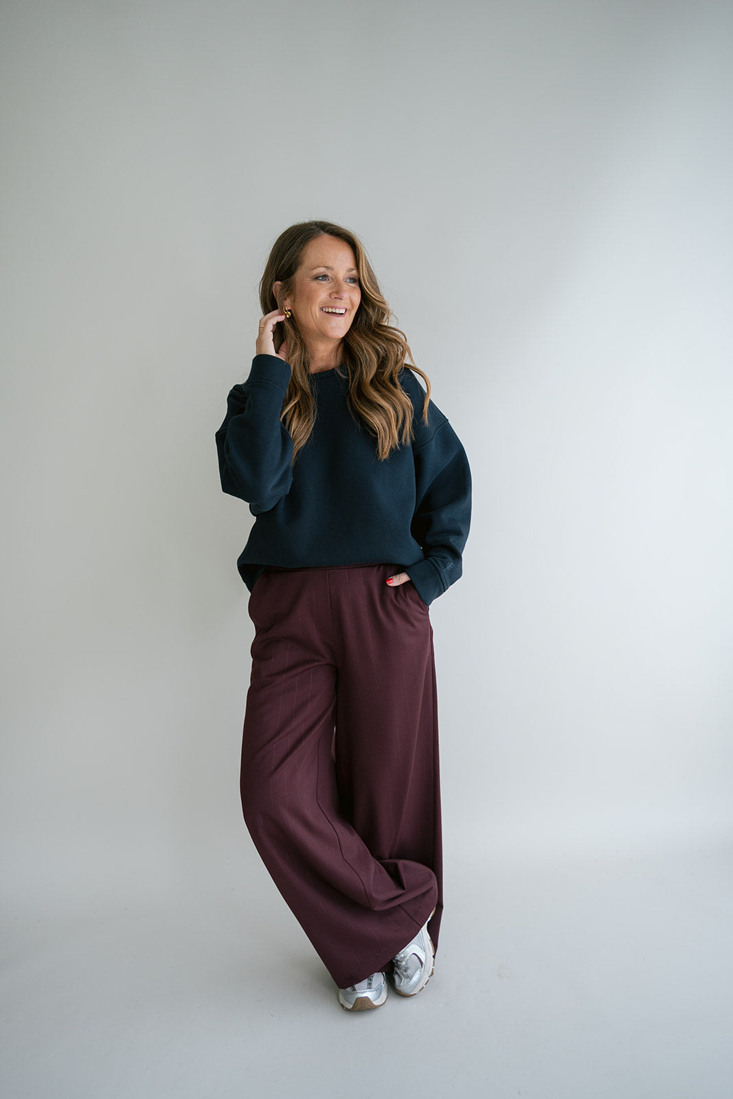 Sam Pants Lurex Bordeaux