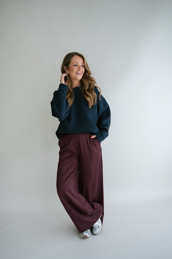 Sam Pants Lurex Bordeaux