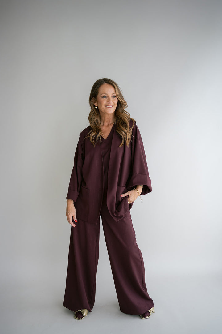 Sam Pants Lurex Bordeaux