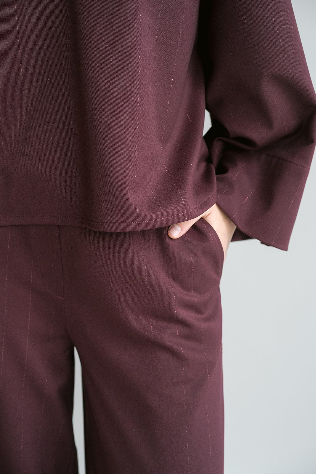 Sam Pants Lurex Bordeaux
