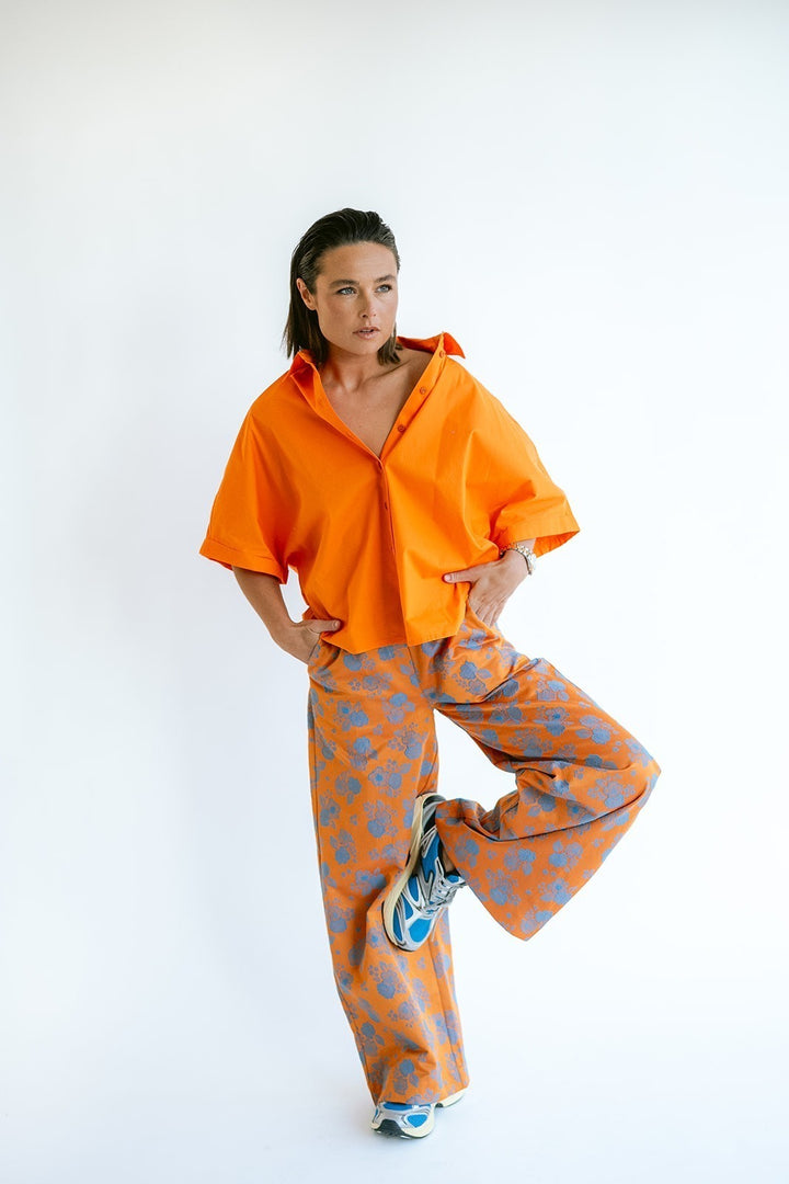 Sam Pants Orange Flower