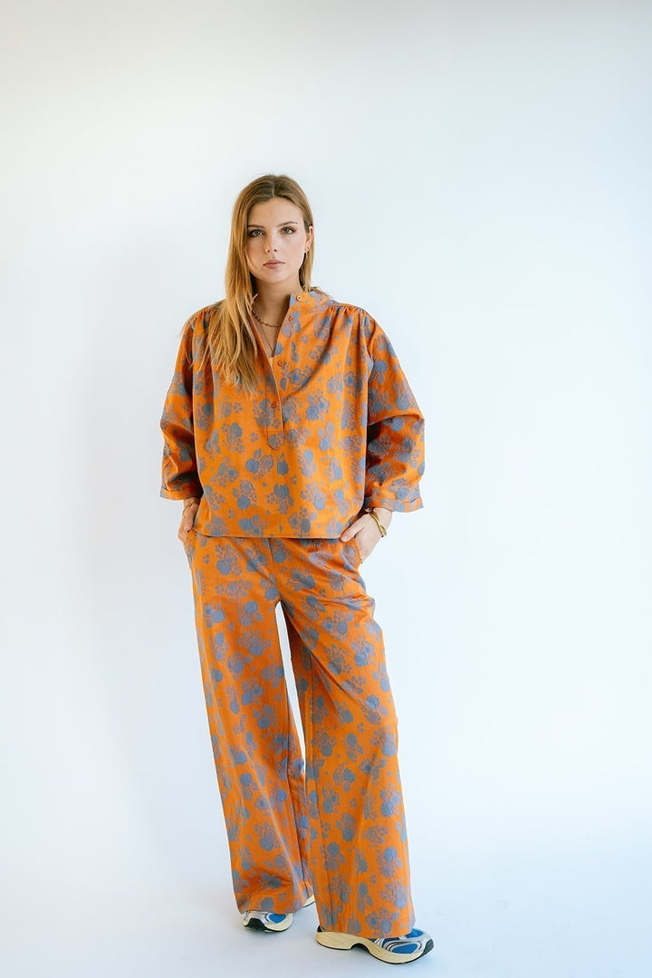 Sam Pants Orange Flower