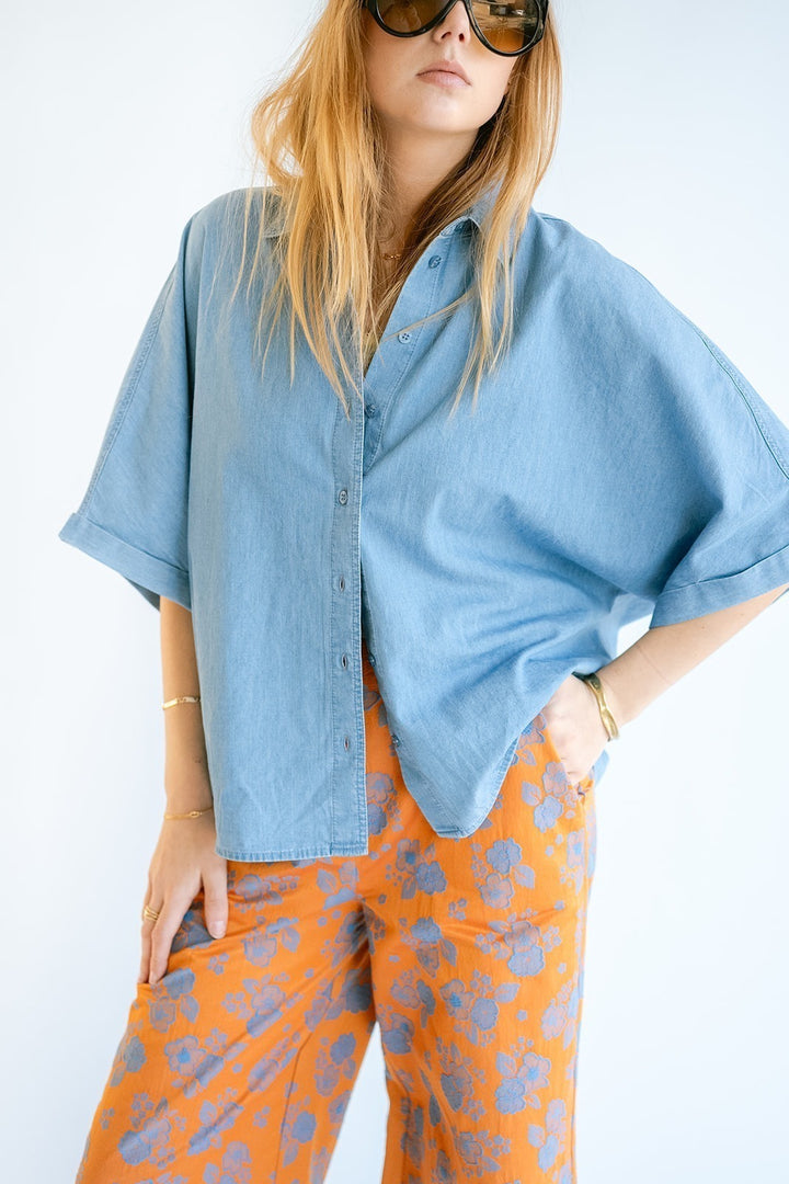 Sam Pants Orange Flower