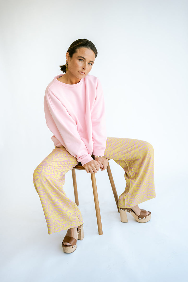 Sam Pants Palm Pink Yellow