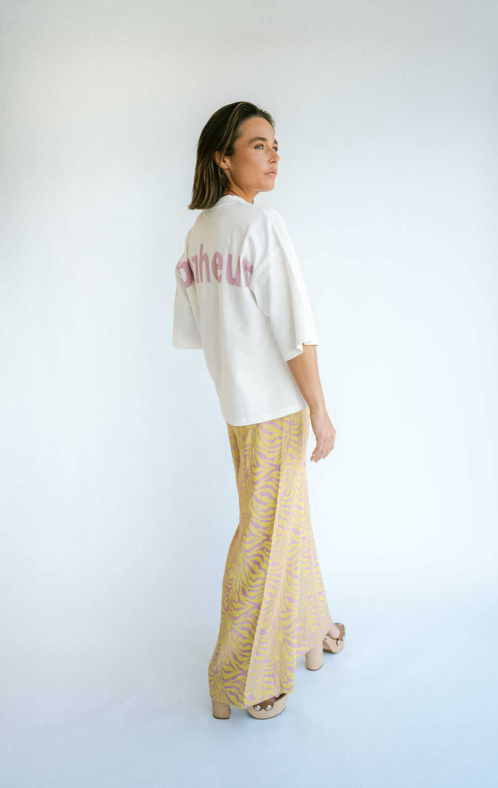 Sam Pants Palm Pink Yellow