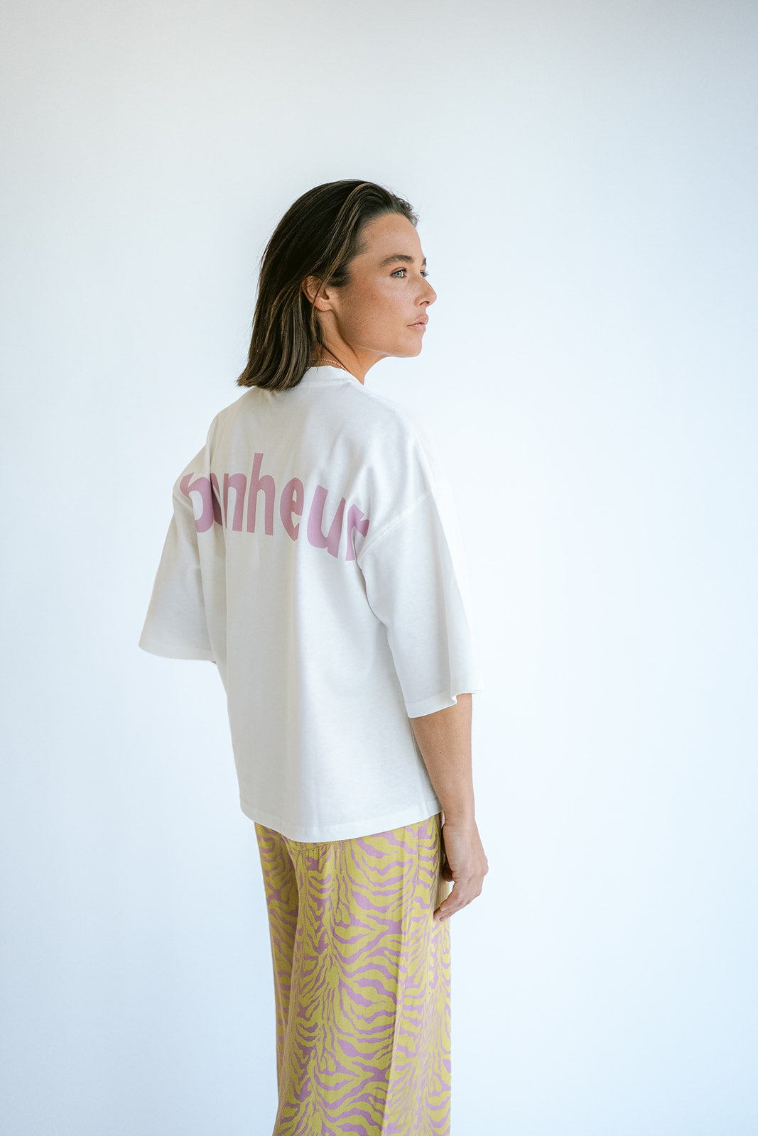 Sam Pants Palm Pink Yellow