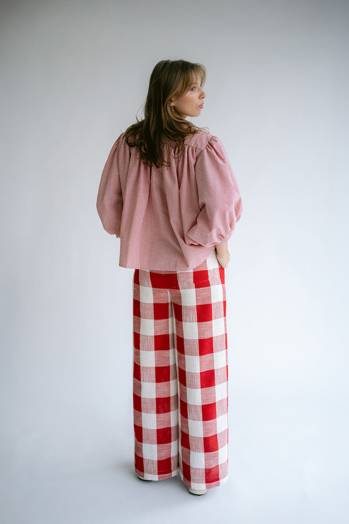 Sam Pants Bold Red Square
