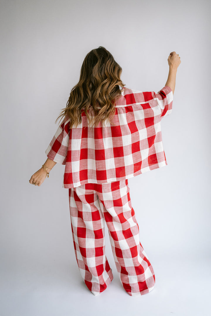 Sam Pants Bold Red Square