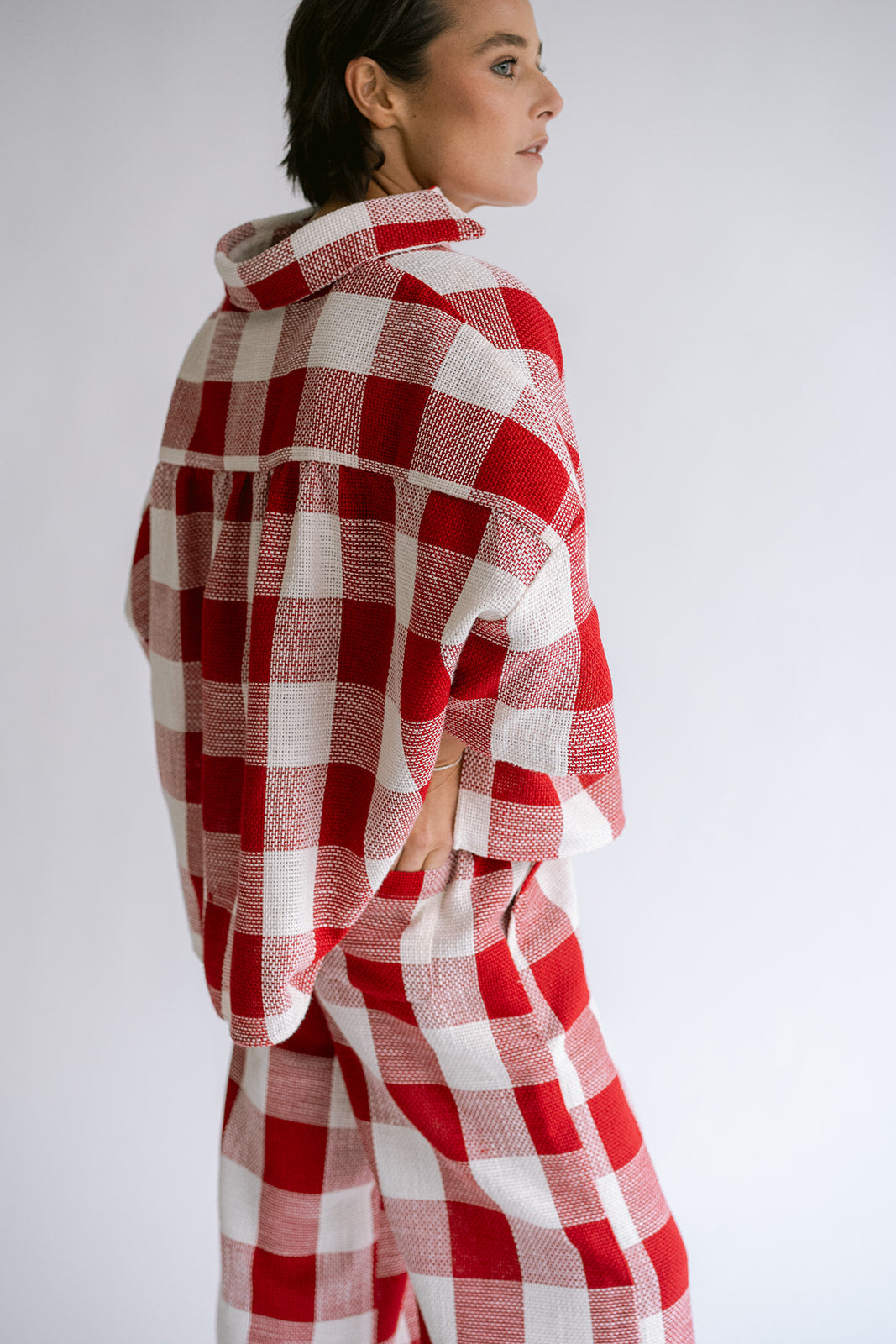 Sam Pants Bold Red Square