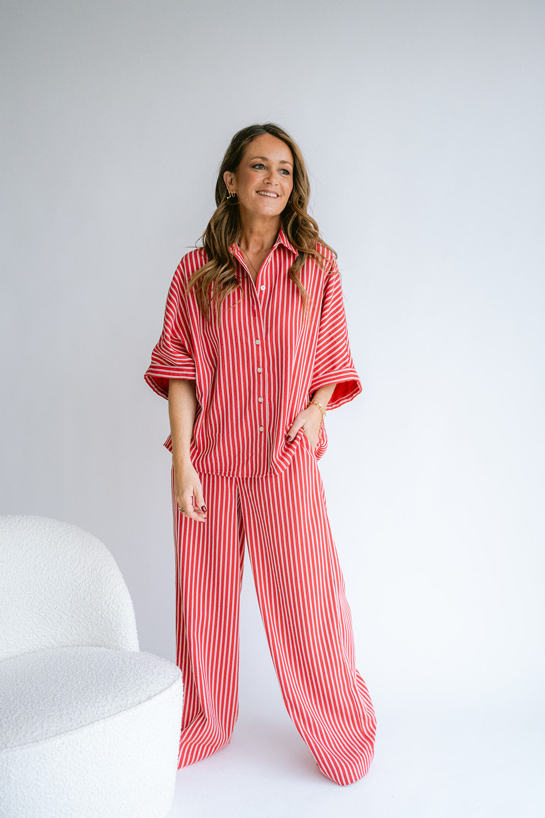 Sam Pants Red Stripe