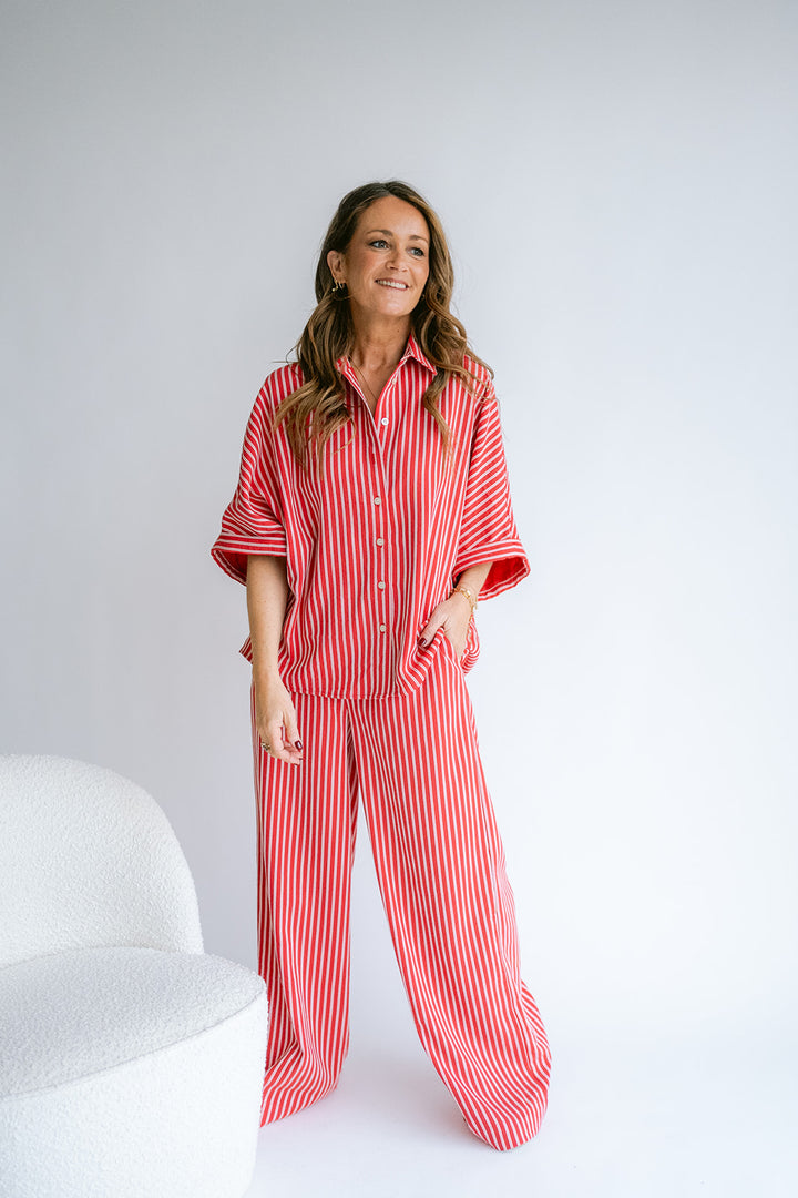 Sam Pants Red Stripe