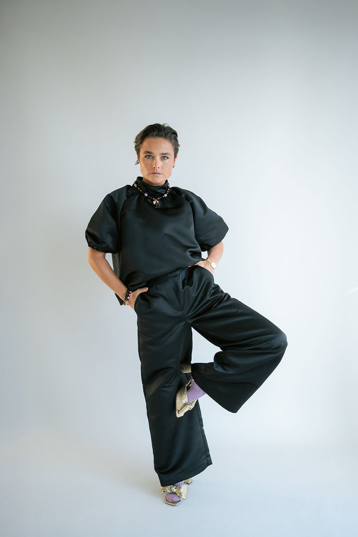 Sam Pants Satin Black