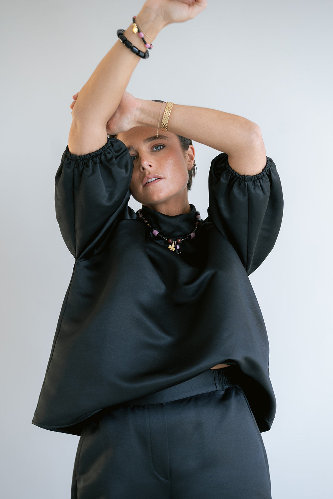 Sam Pants Satin Black