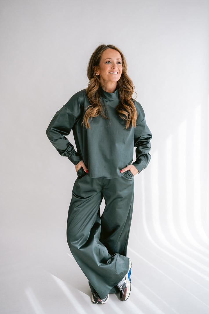 Sam Pants Satin Sage Green