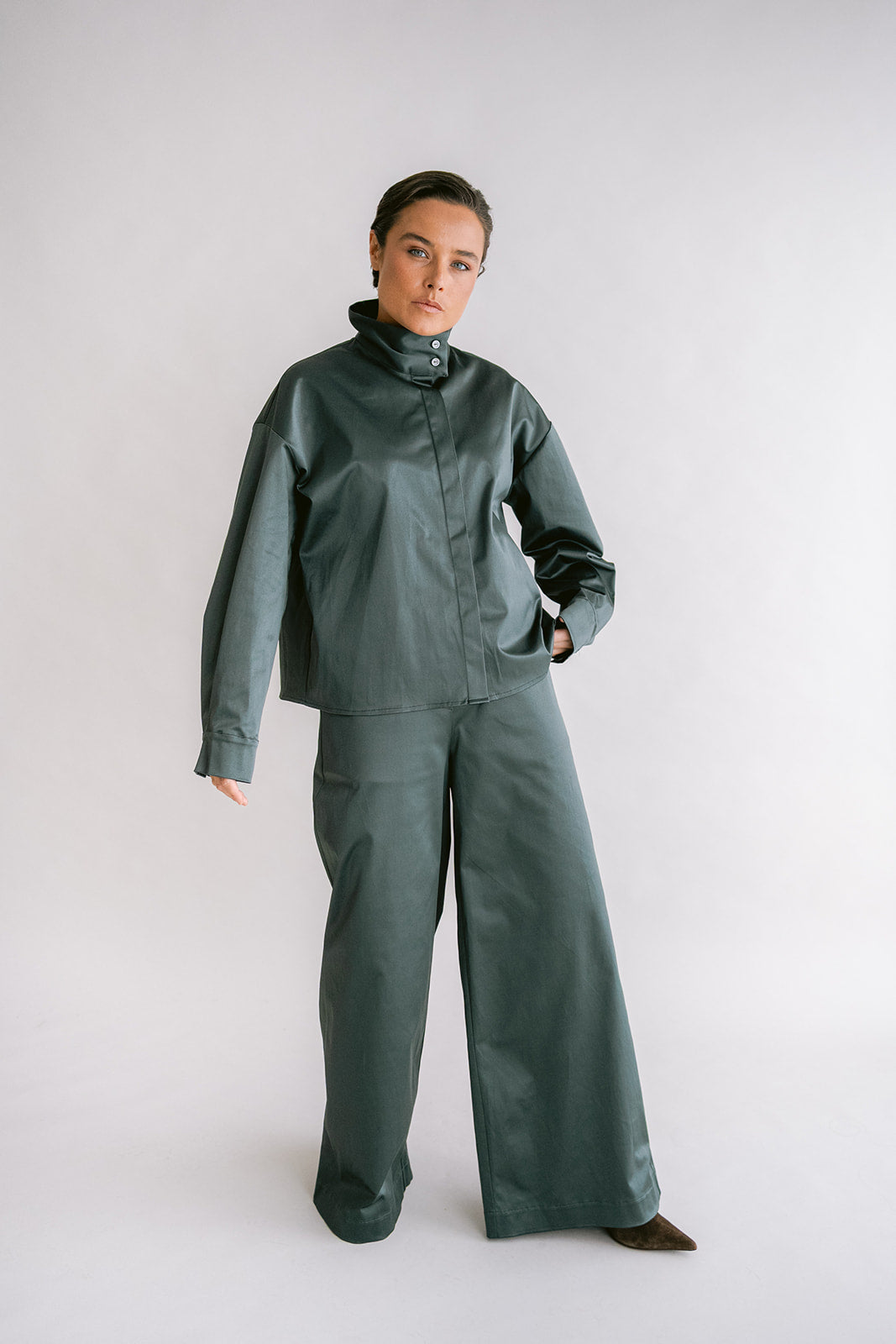 Sam Pants Satin Sage Green