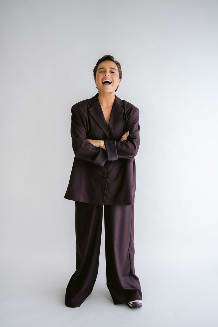 Sam Pants Solid Bordeaux