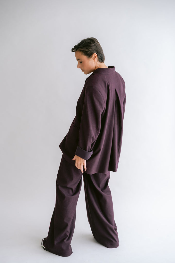 Sam Pants Solid Bordeaux