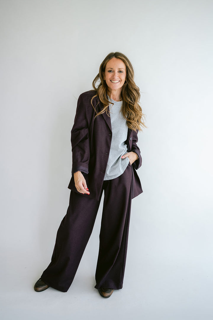 Sam Pants Solid Bordeaux