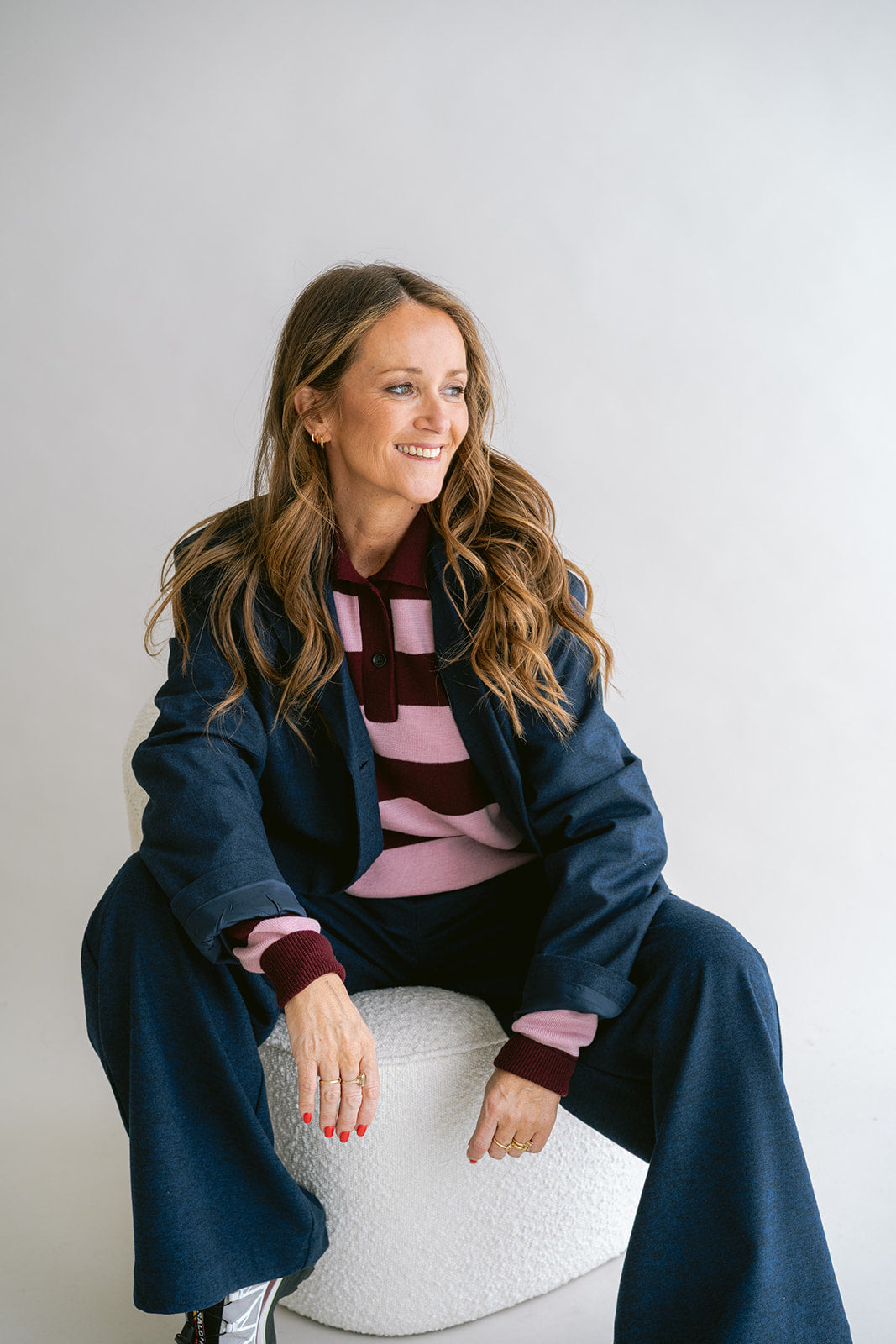 Sam Pants Solid Navy