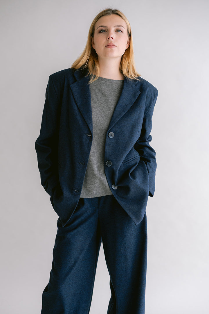 Sam Pants Solid Navy