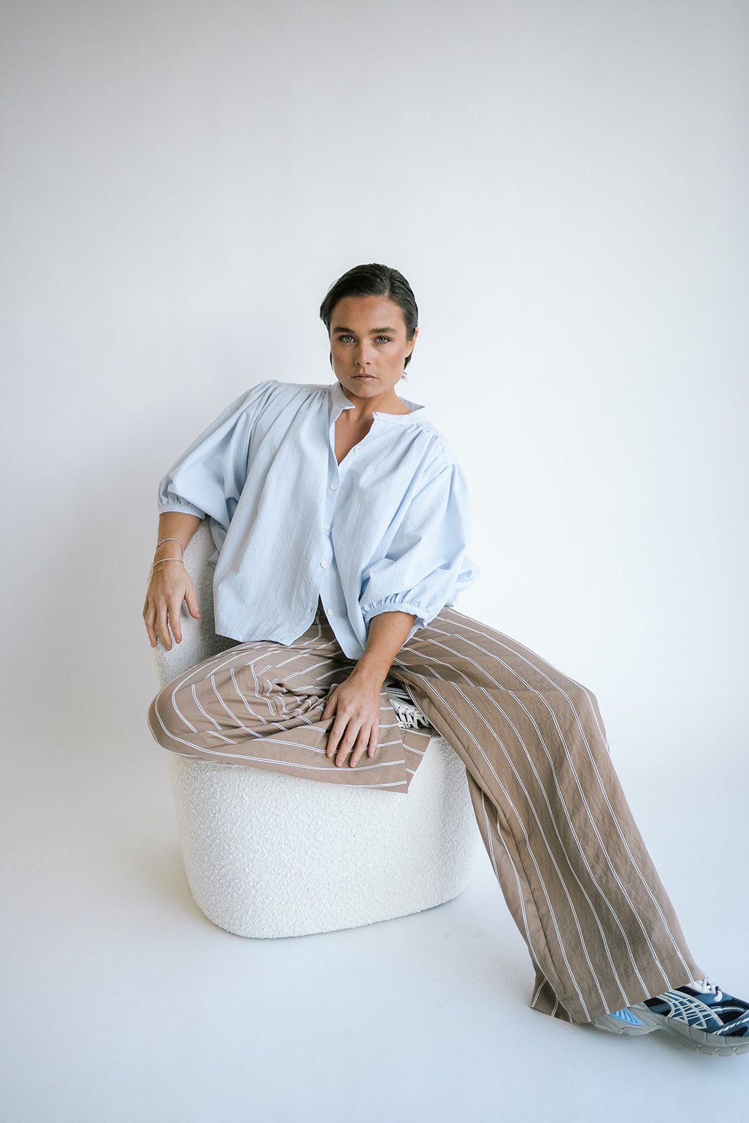 Sam Pants Taupe Stripe