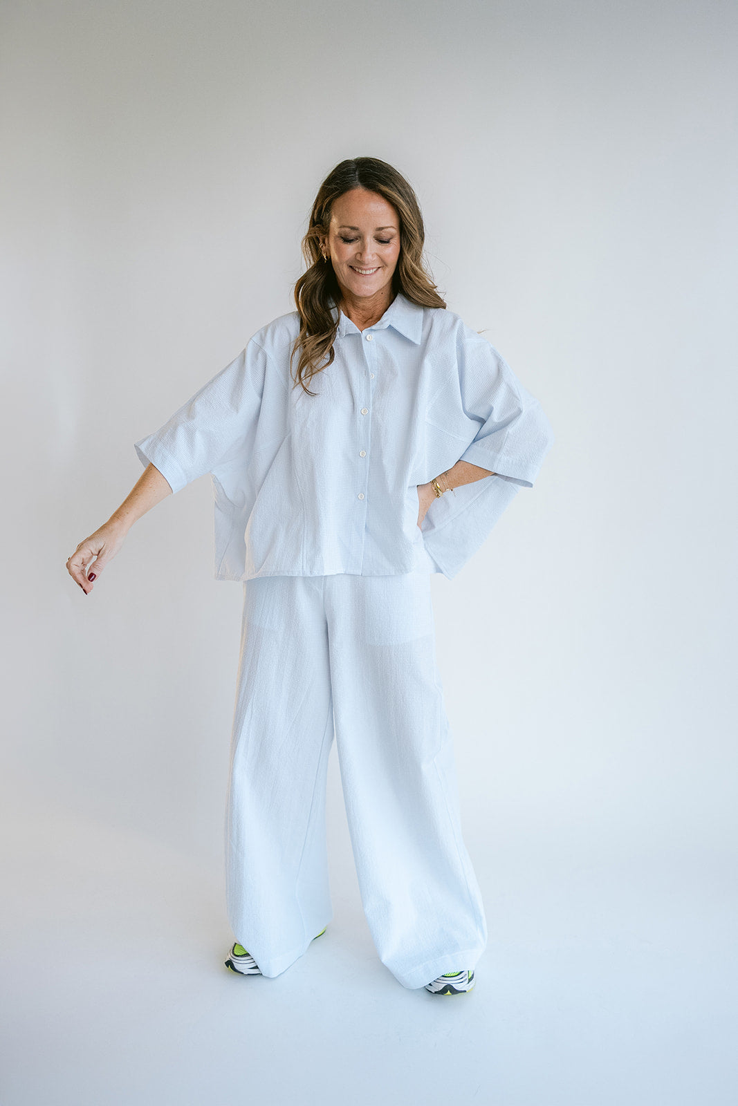 Sam Pants Vichy Baby Blue