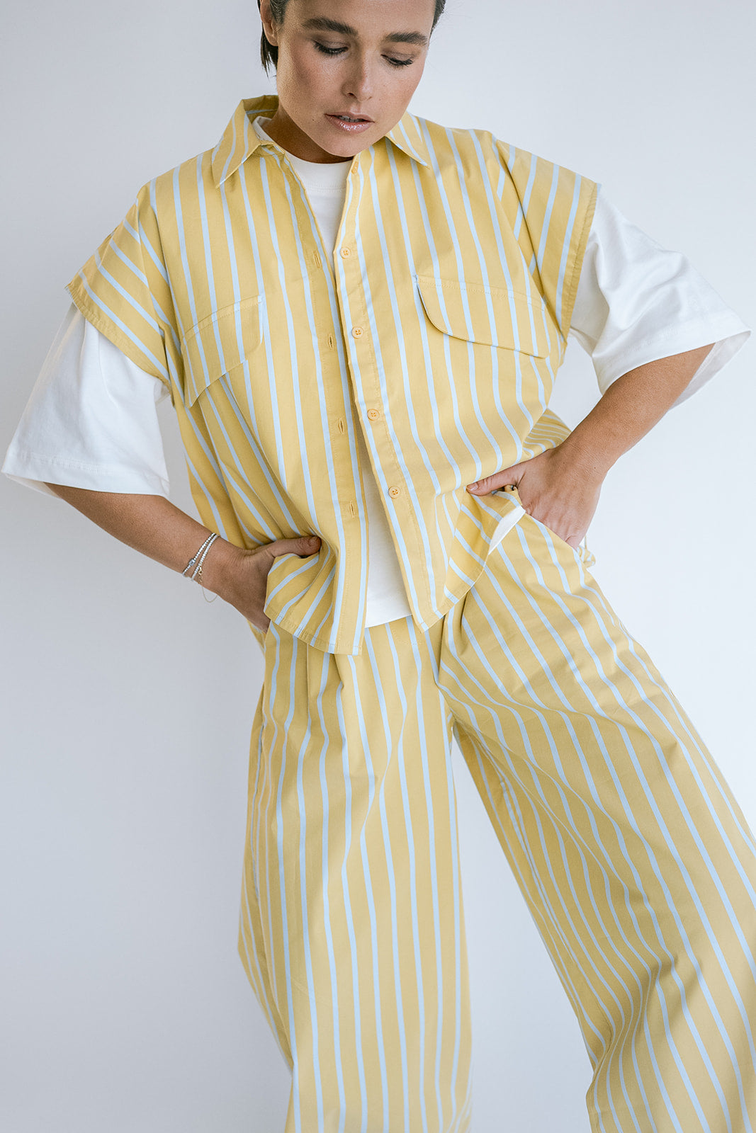 Sam Pants Yellow Blue Stripe