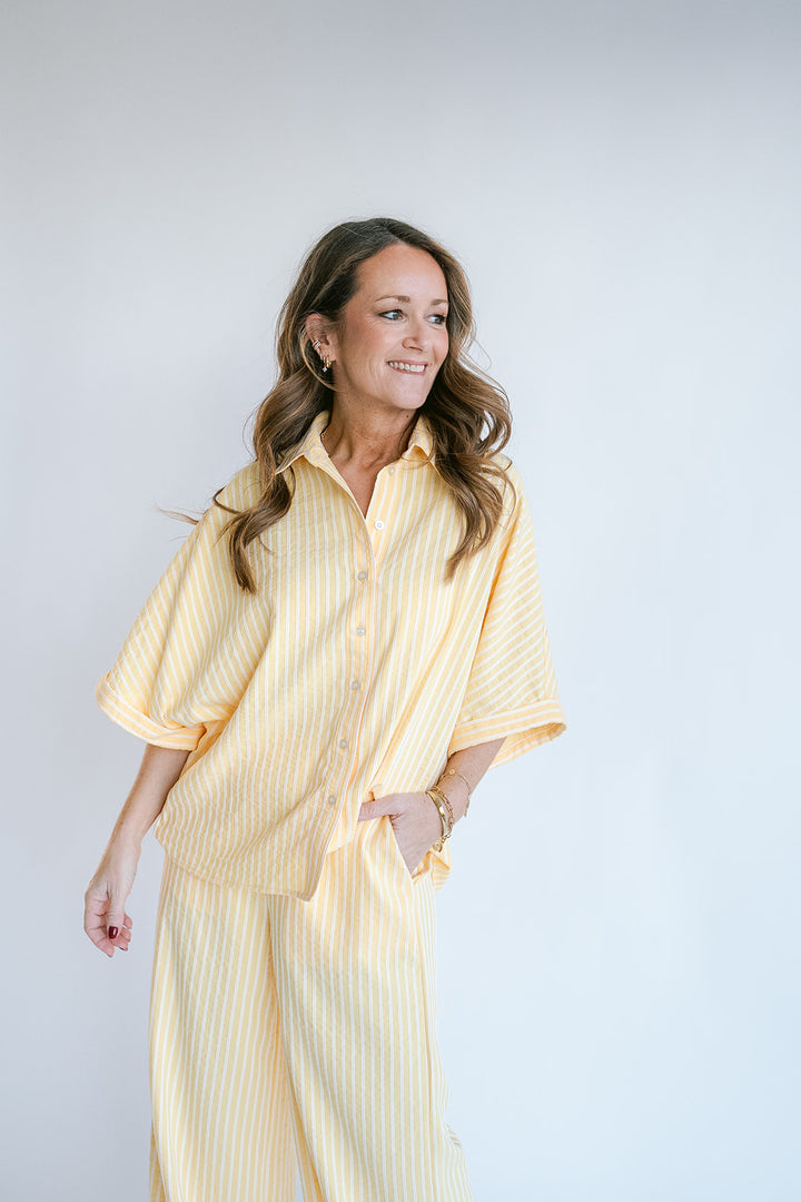 Sam Pants Yellow White Stripe