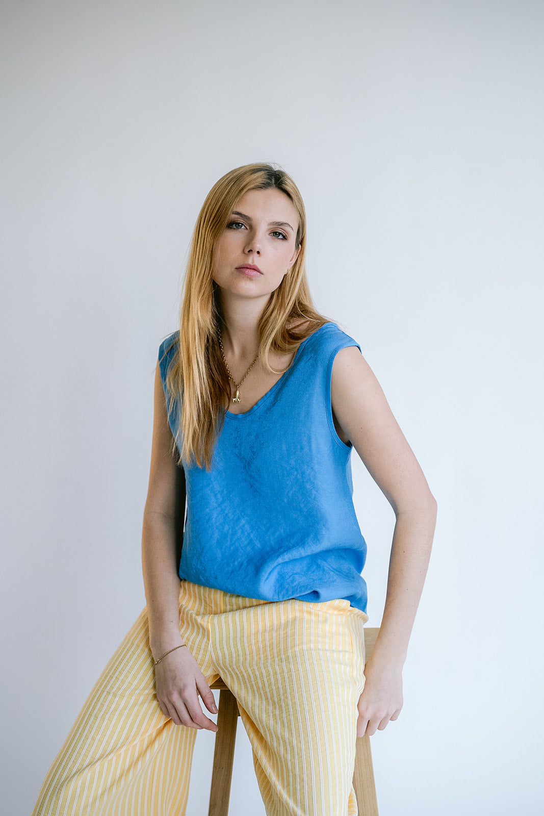 Sam Pants Yellow White Stripe