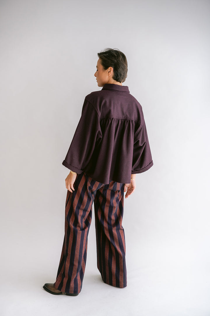 Sammy  Pants Orange Brown Stripe