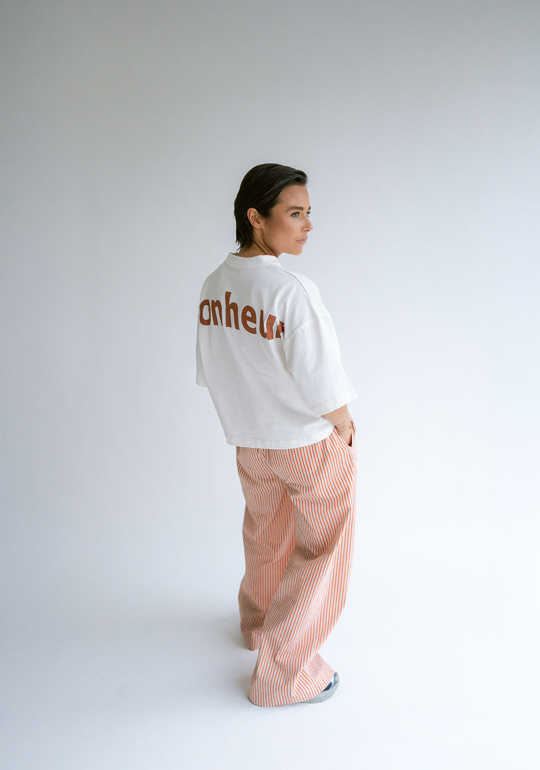 Sim Pants Rust-Beige Stripe