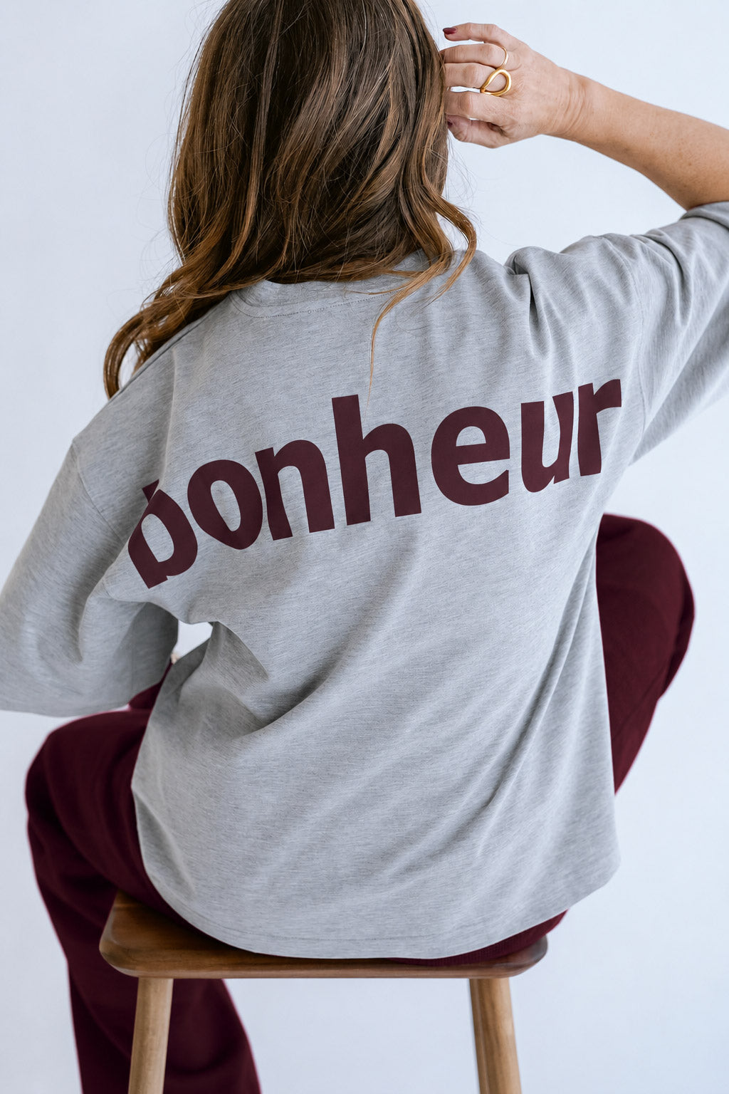 Viktor Tee Grey Bonheur Bordeaux/Plum