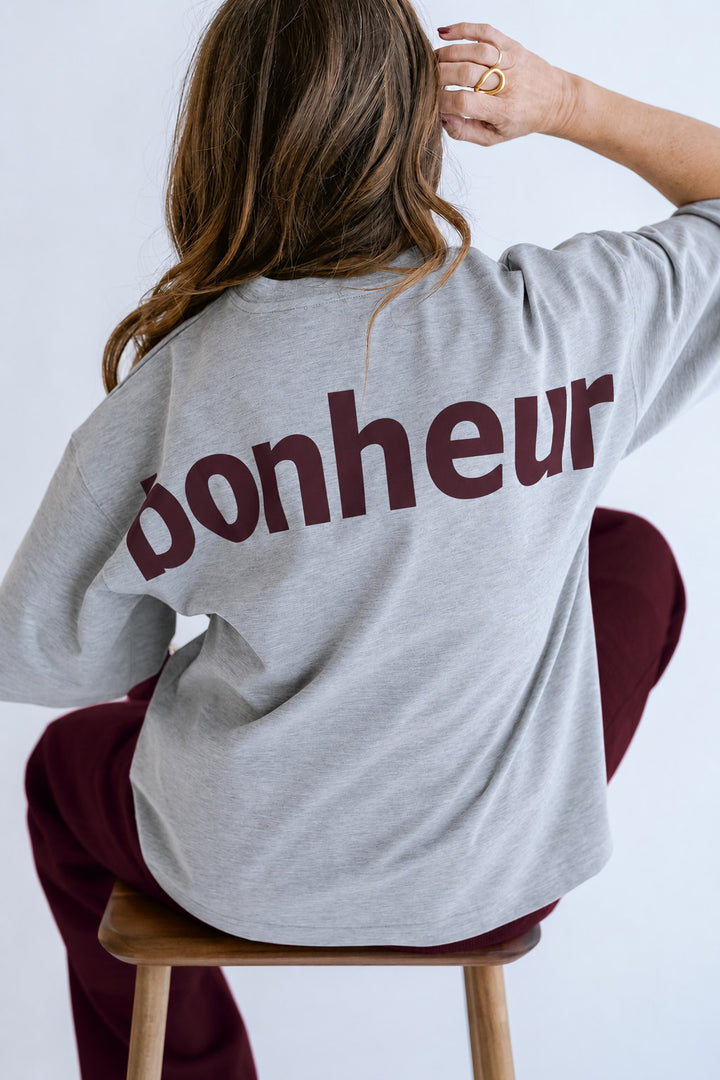 Viktor Tee Grey Bonheur Bordeaux/Plum