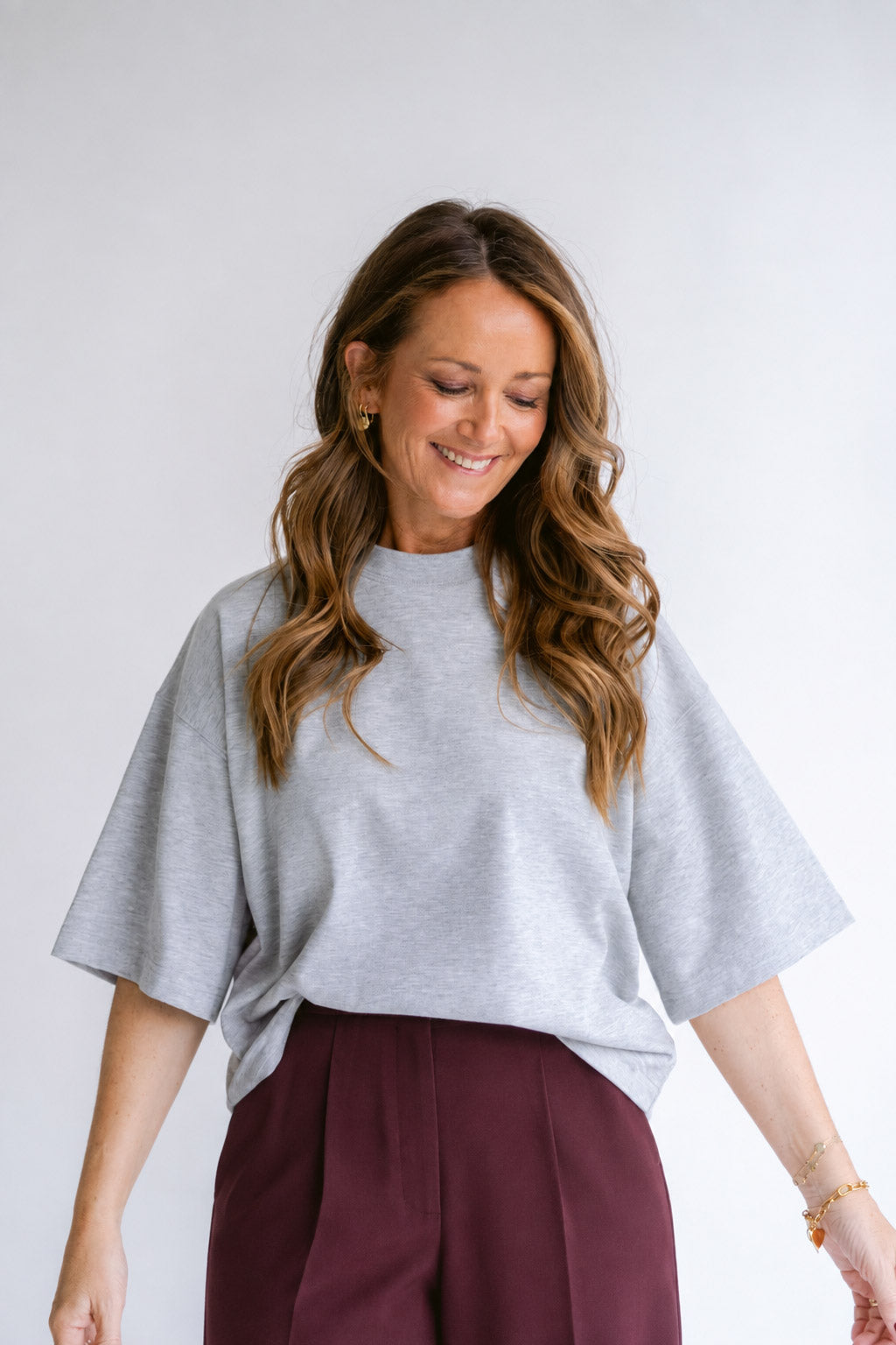 Viktor Tee Grey Bonheur Bordeaux/Plum