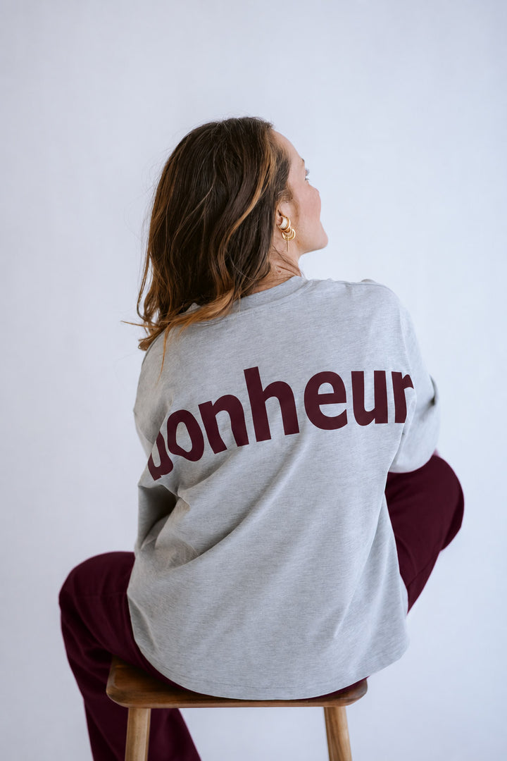 Viktor Tee Grey Bonheur Bordeaux/Plum