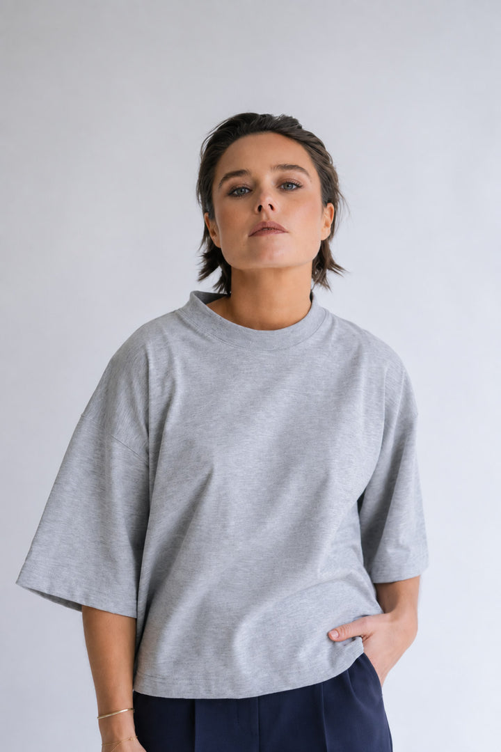 Viktor Tee Grey Bonheur Navy