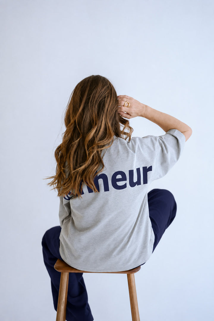 Viktor Tee Grey Bonheur Navy