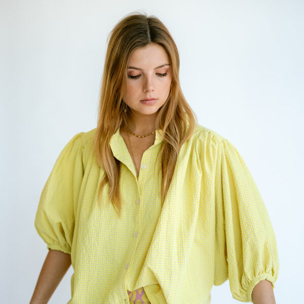 Magdalena Blouse Yellow Checks