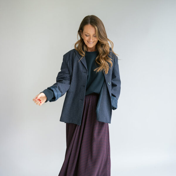 Juliette Skirt Bordeaux Check