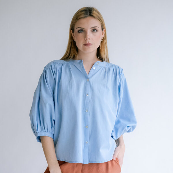 Magdalena Blouse Chambray Blue