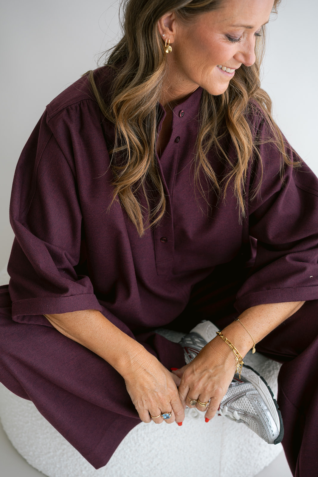 Maya Blouse Solid Bordeaux