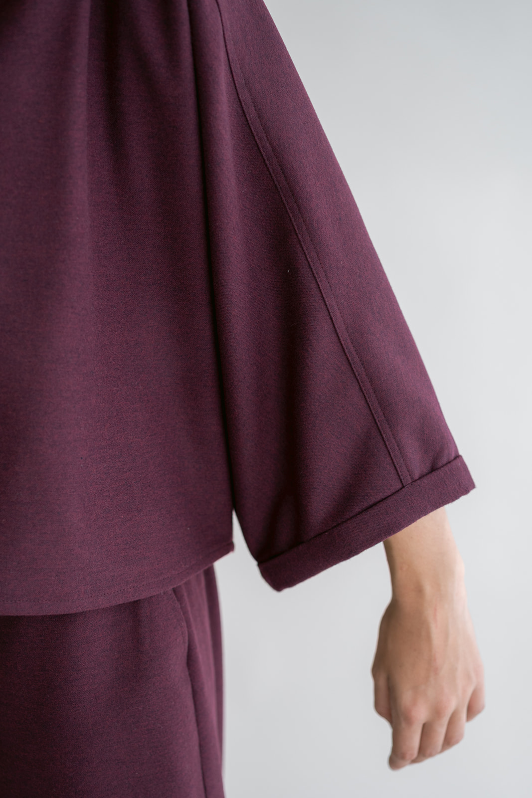 Maya Blouse Solid Bordeaux - Afbeelding 12