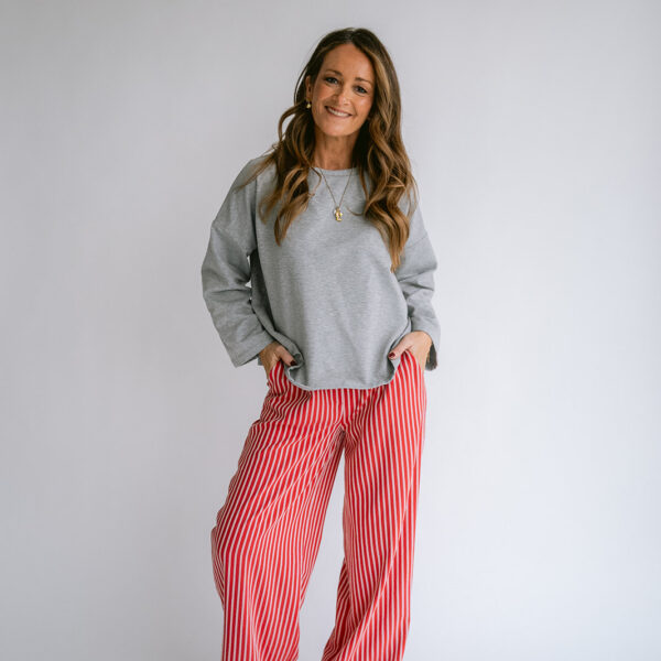 Ada Top Grey Melange