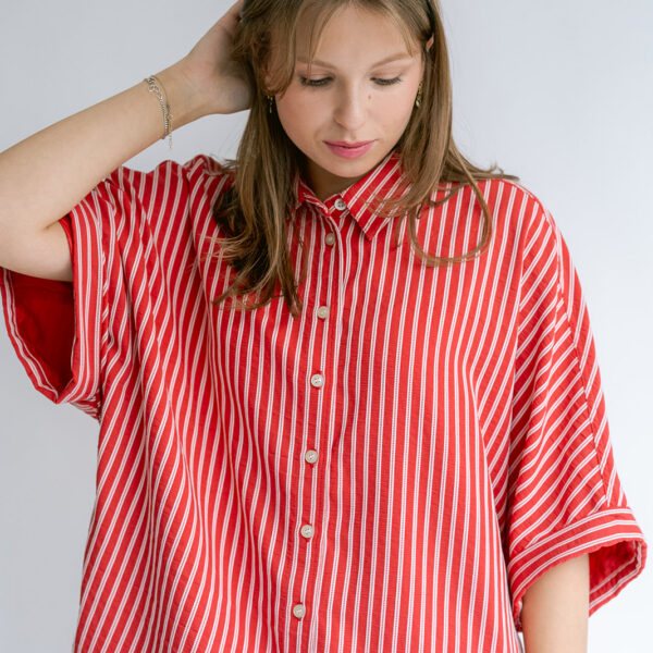 Morris Blouse Red Stripe